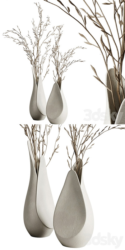 Coals vase from Corner design with branches